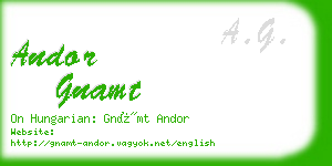 andor gnamt business card